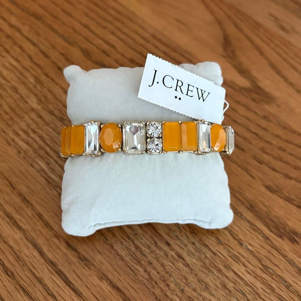 J.Crew | Golden Resin Stretch Bracelet | 2 1/2” Diameter